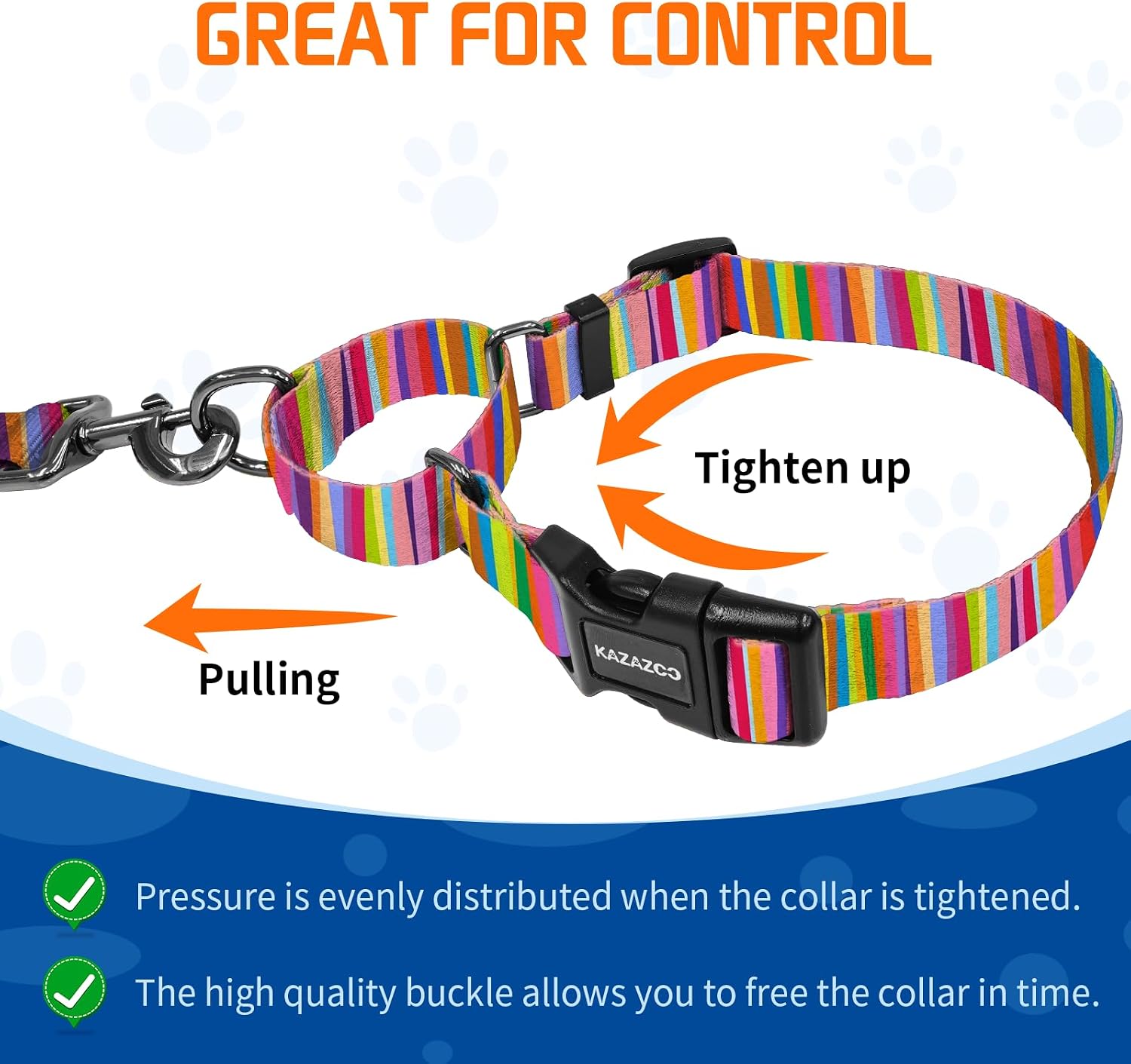 Detalle 2 de Kazazoo Martingale Dog Collar, Size S