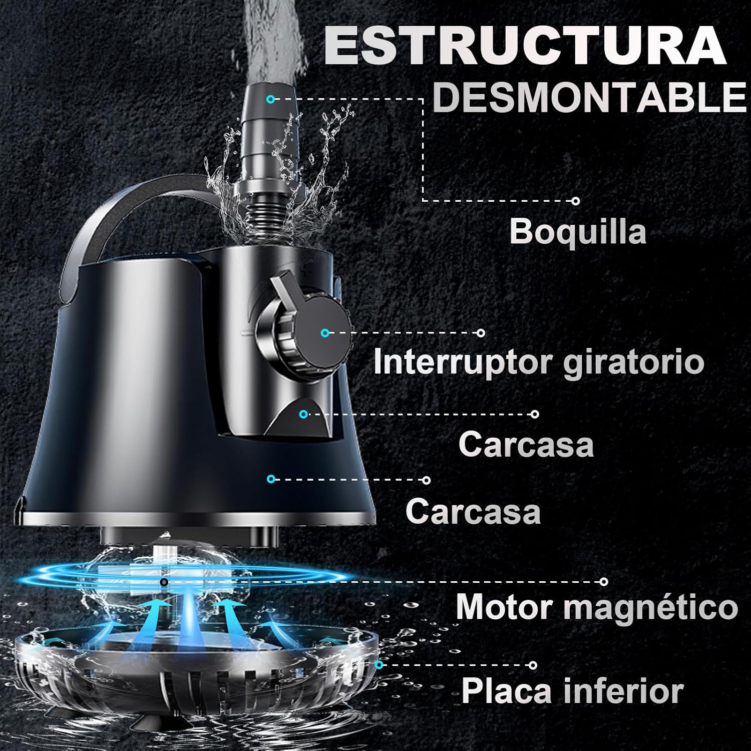 Thumbnail 2 de Bomba de Agua Sumergible 60W 3500L/H