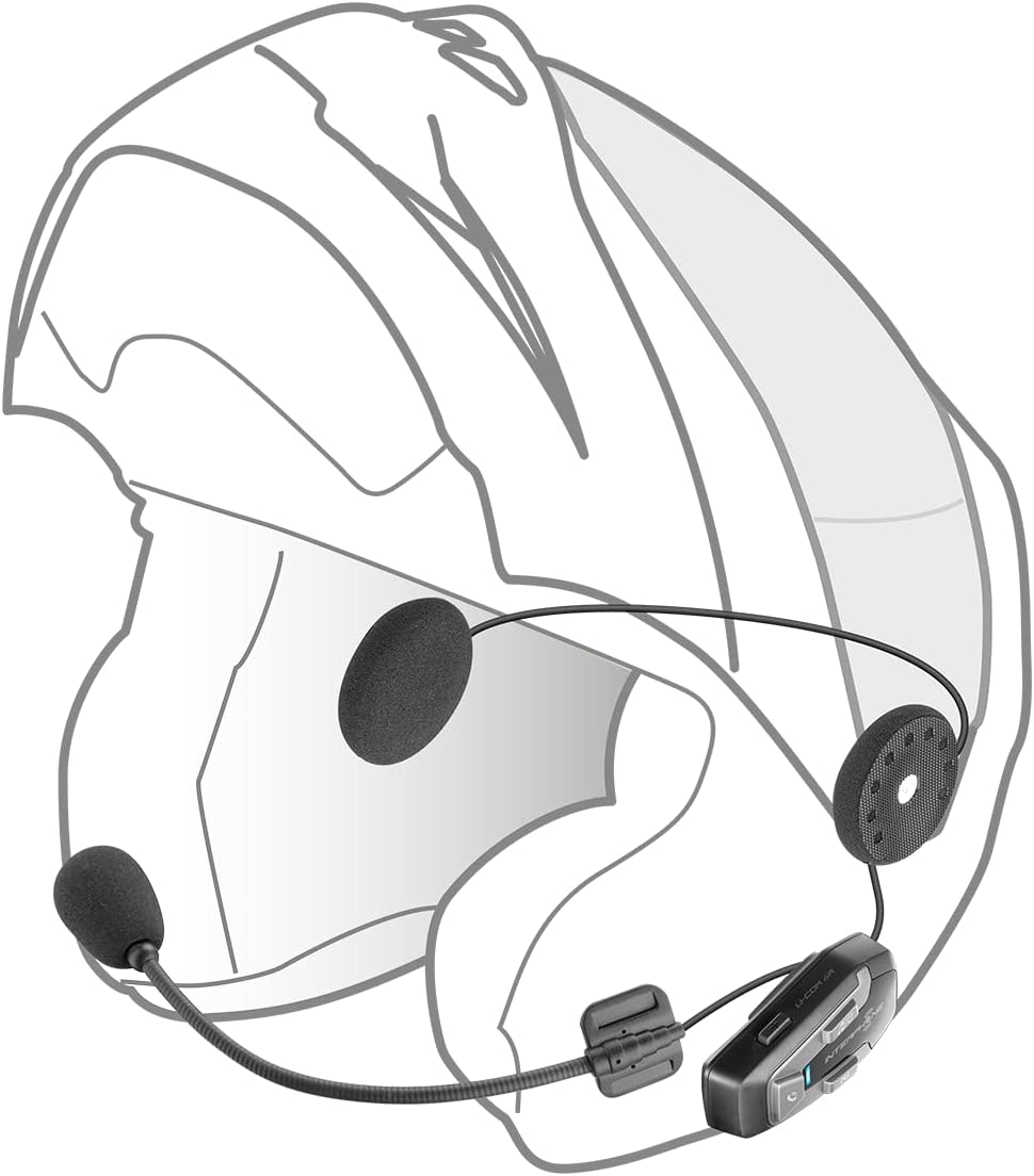 Detalle de Interphone U-COM6R – motocyklowy interkom Bluetooth 5.2, IP67, zasięg do 1 km