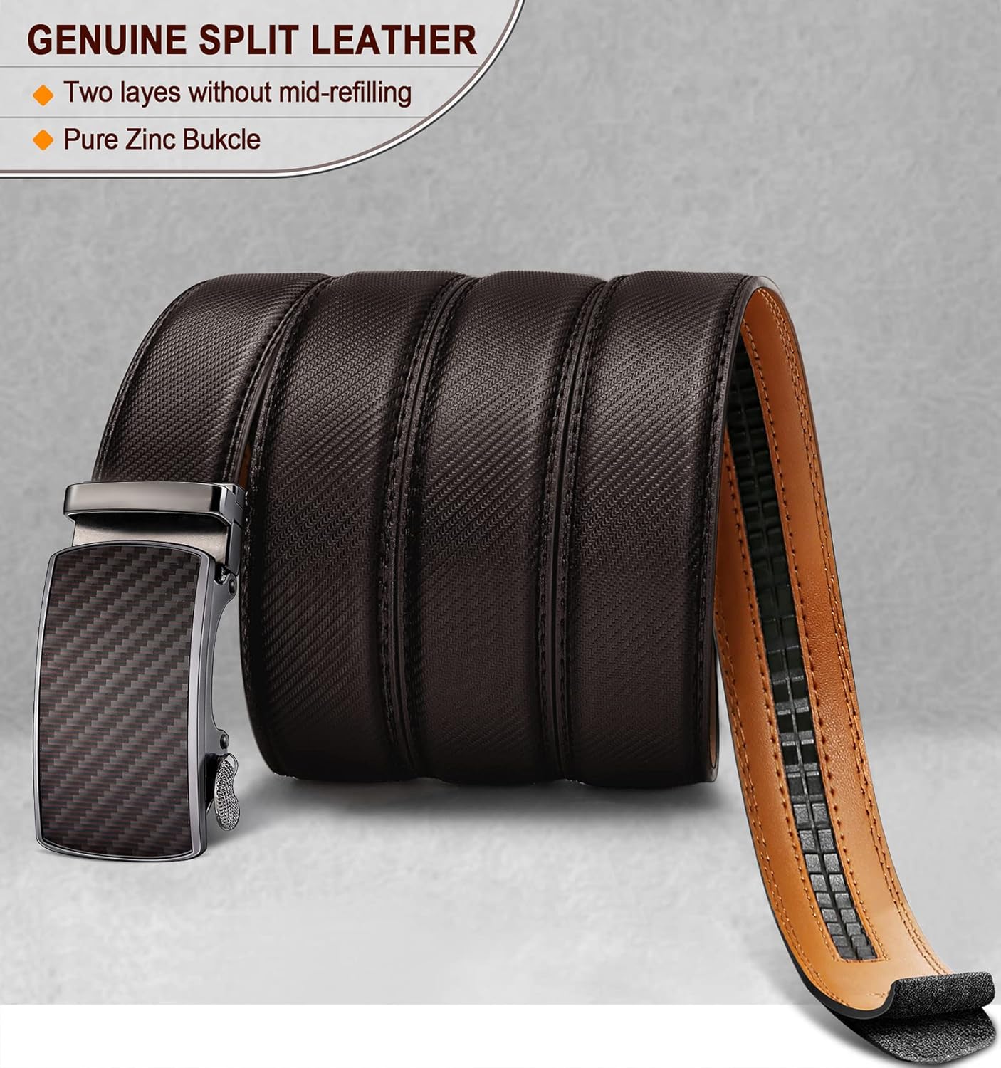 Thumbnail 2 de BULLIANT ceinture automatique homme en cuir, largeur 35 mm (boîte cadeau) — réglage ajustable