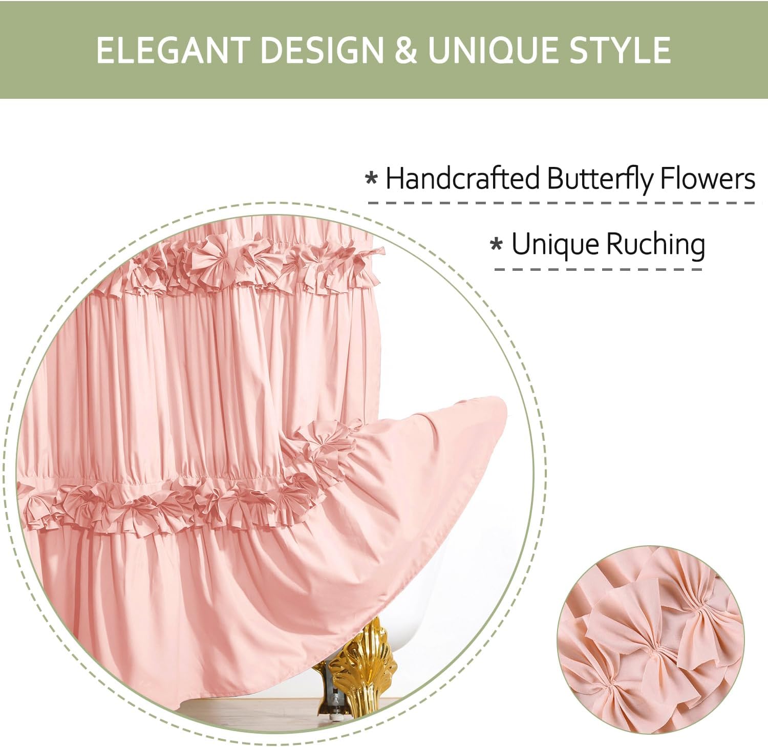 Detalle 2 de Homechoice Decor Shower Curtain 72" x 72
