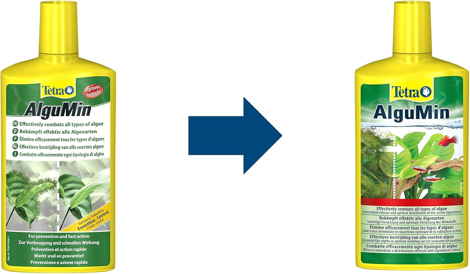 Detalle de Tetra AlguMin 500 ml: controllo rapido delle alghe in acquari d’acqua dolce
