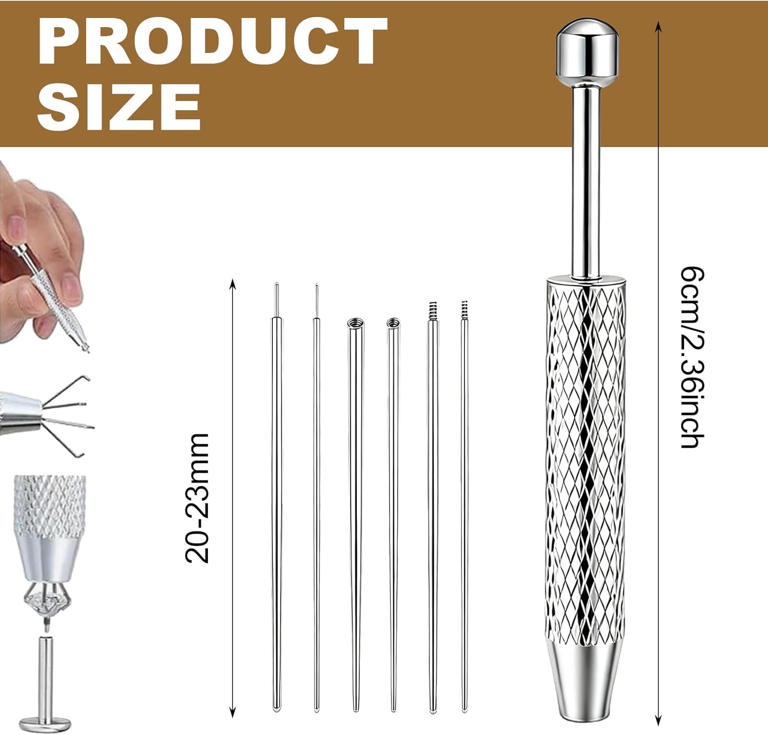 Thumbnail 1 de 7 Pcs Piercing Ball Grabber and Opener Set – Stainless Steel Piercing Tools for Ears, Nose, Lip & Navel