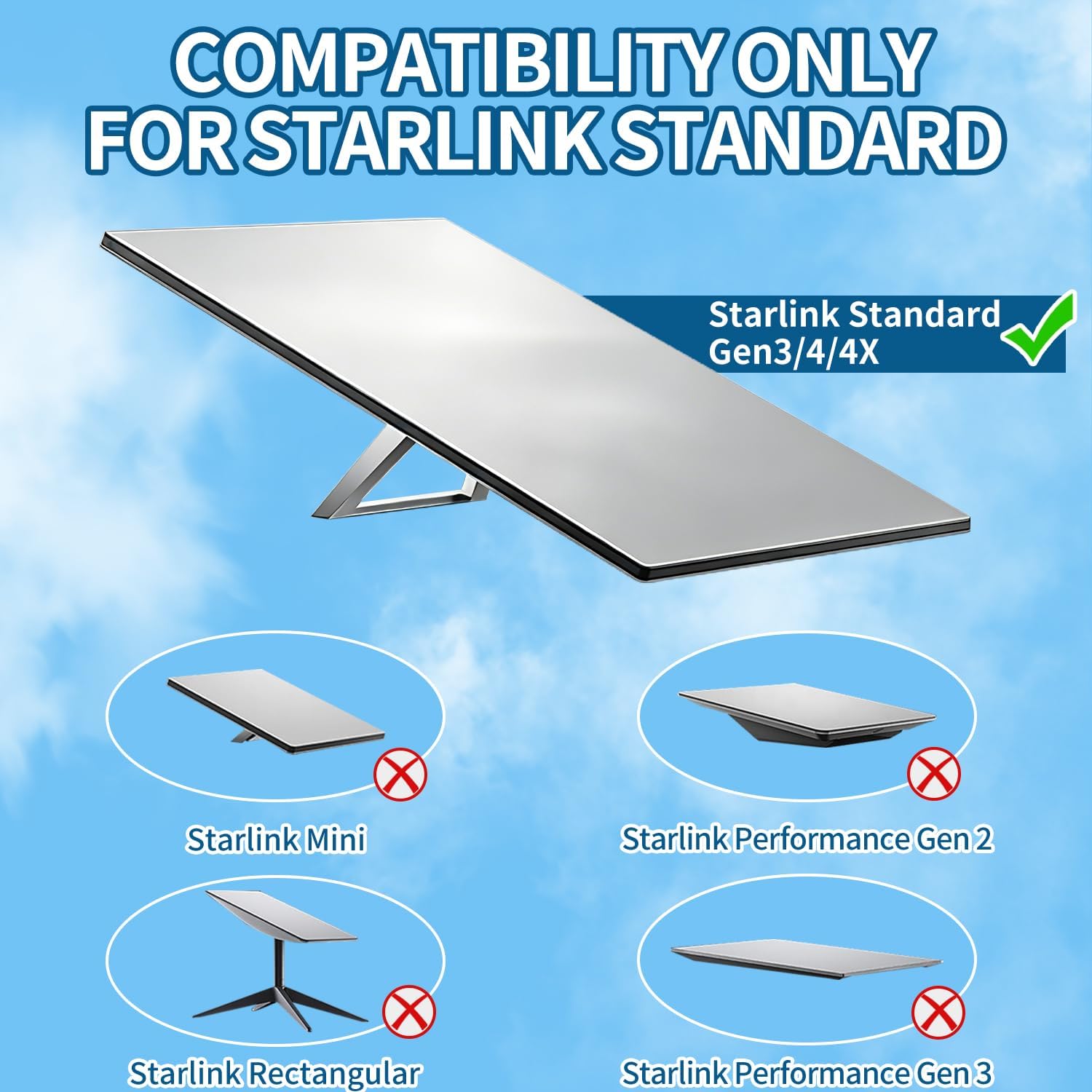 Thumbnail 2 de Gen 3 Mount for Starlink: 360° Rotatable Roof & Wall Mount