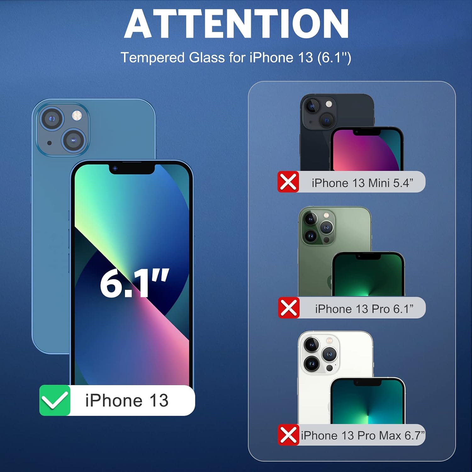 Detalle de OMOTON iPhone 13 Schutzglas 3+2 Stück