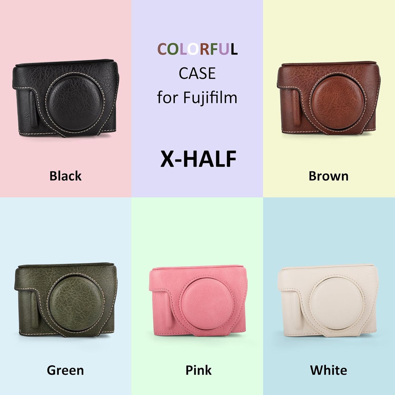 Thumbnail 6 de Rieibi x-Half/X-HF1 Case PU Leather Camera Case for Fujifilm X-Half mirrorless cameras