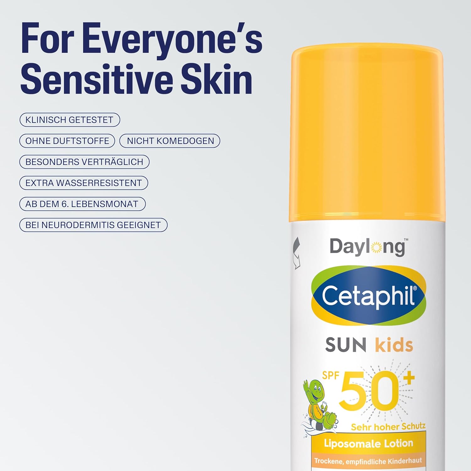 Detalle de Cetaphil Sun Kids Daylong 50+ liposomale Lotion, 150 ml – Dermokosmetik für empfindliche Kinderhaut