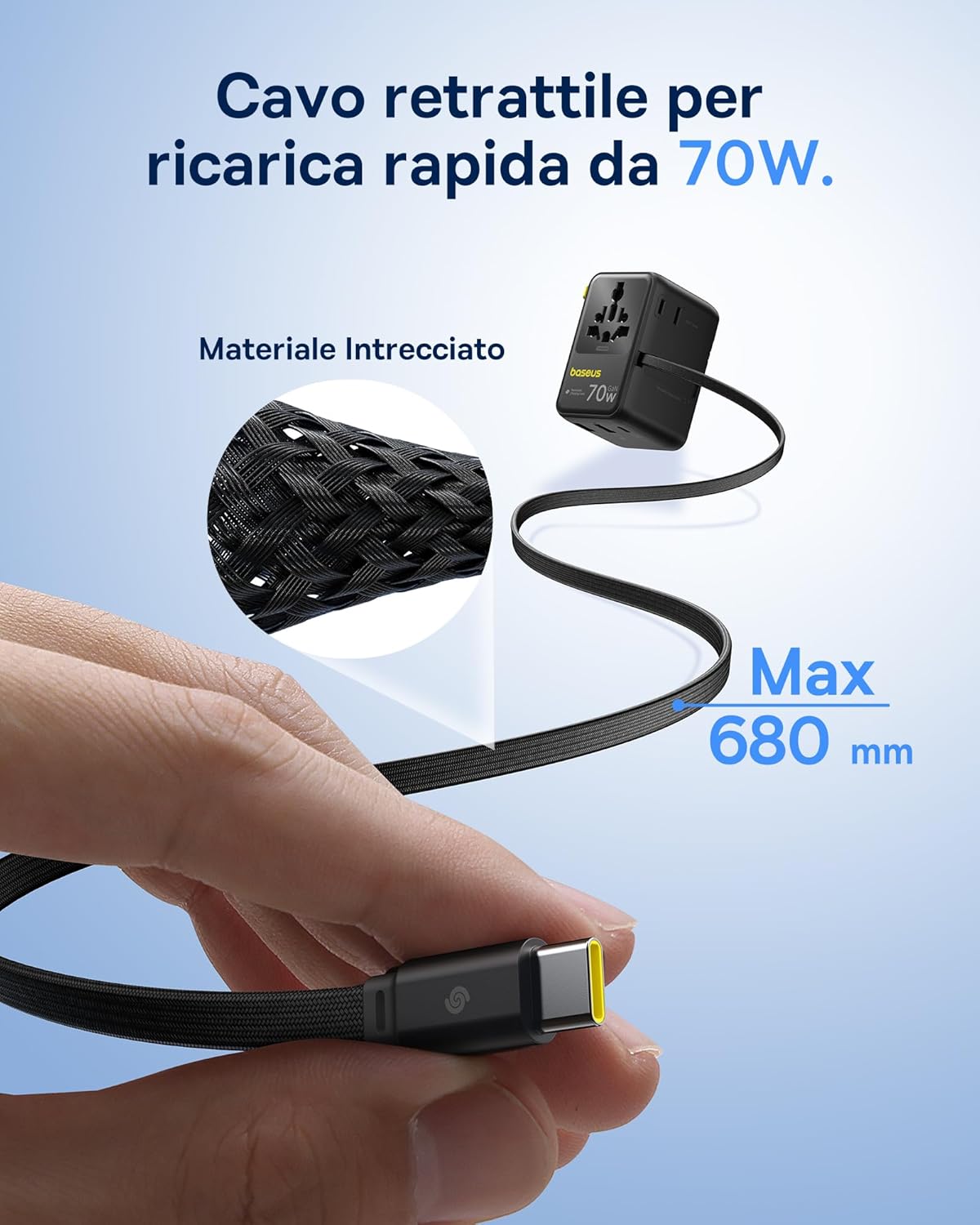 Thumbnail 3 de Baseus Enercore Adattatore Viaggio Universale 70W