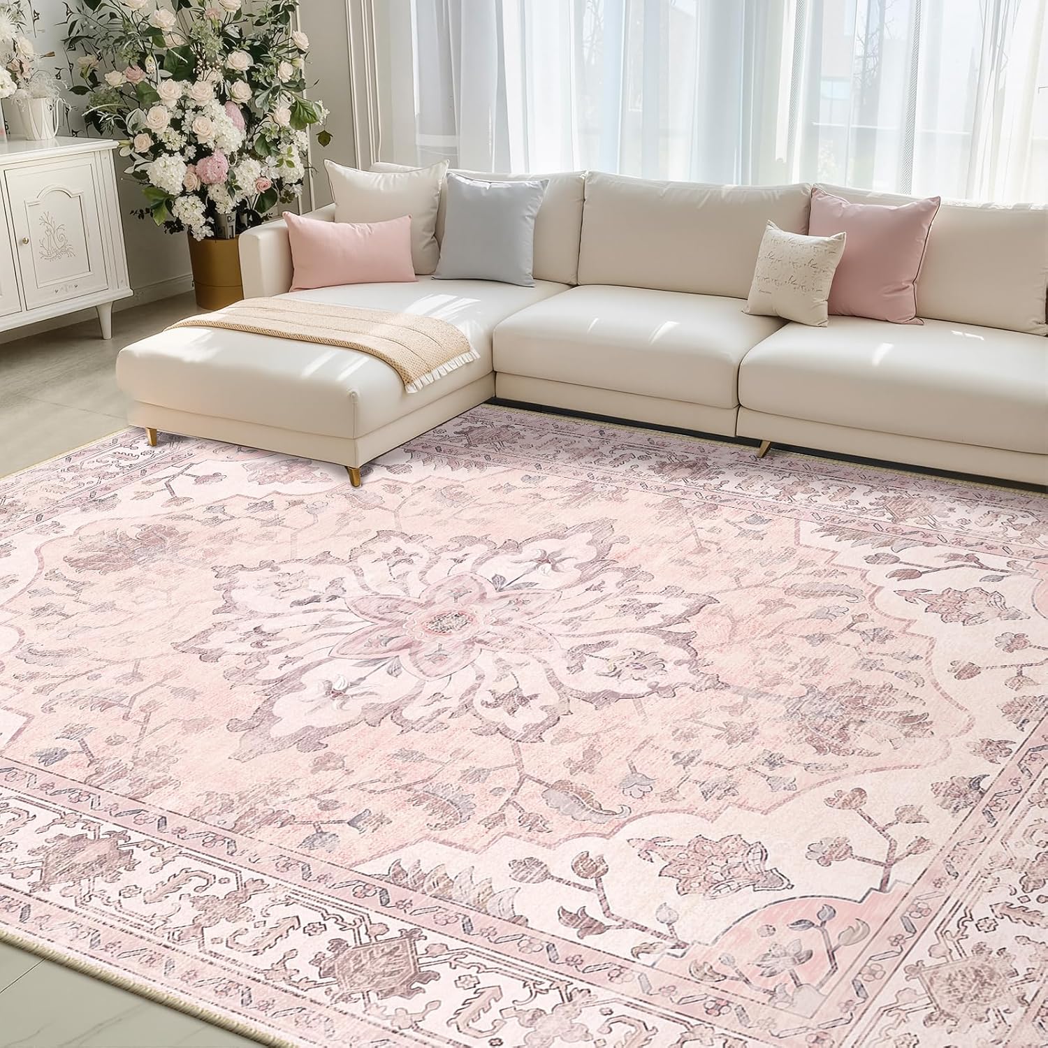 Thumbnail 1 de RELEANY Area Rugs 8'x10' Floral Medallion Rug 📐📍📏📐📍📏📐📍📏📐