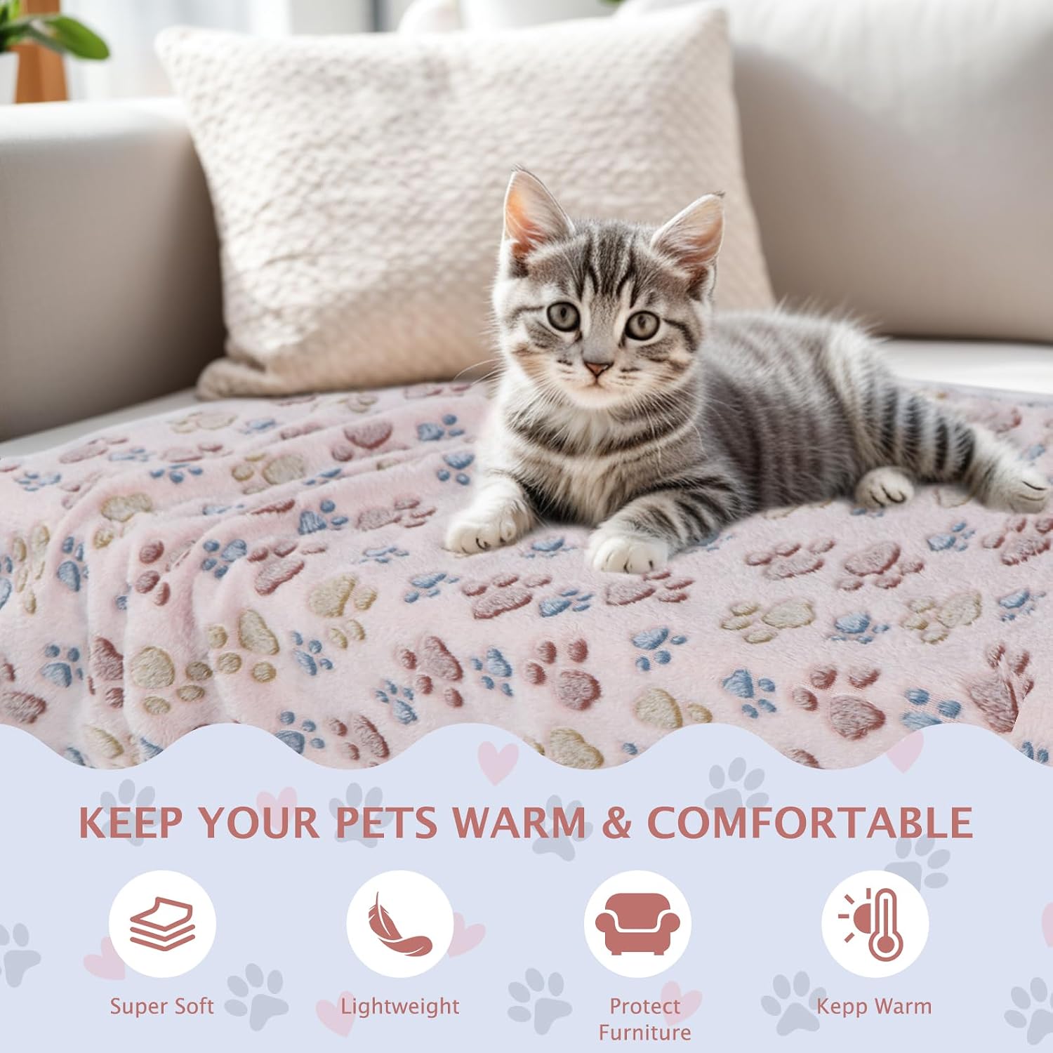 Thumbnail 5 de BVAGSS 6 Pack Small Dog Blanket
