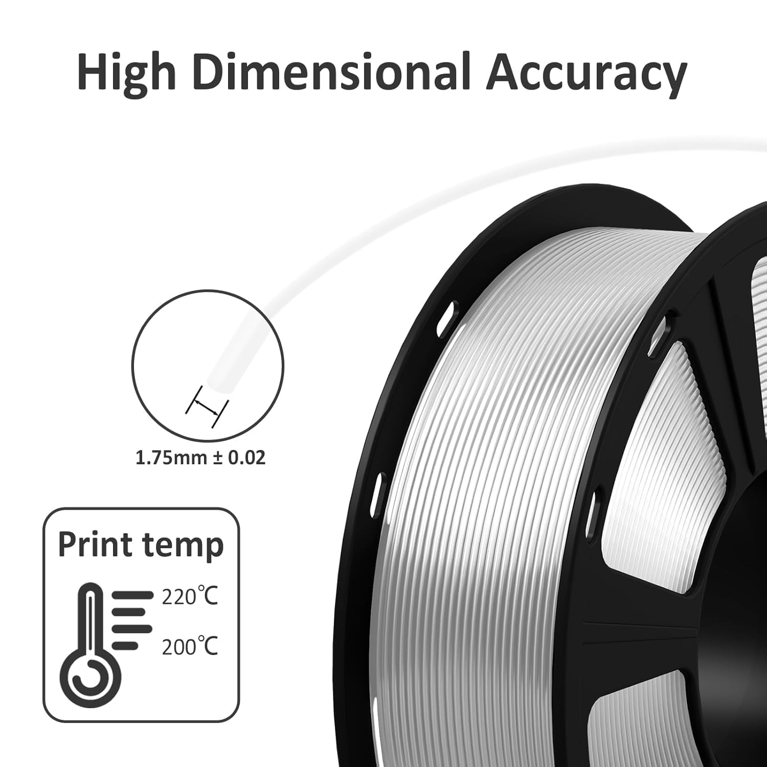 Thumbnail 6 de GEEETECH PLA 1.75 mm Filament – 1 kg Spule, Transparent