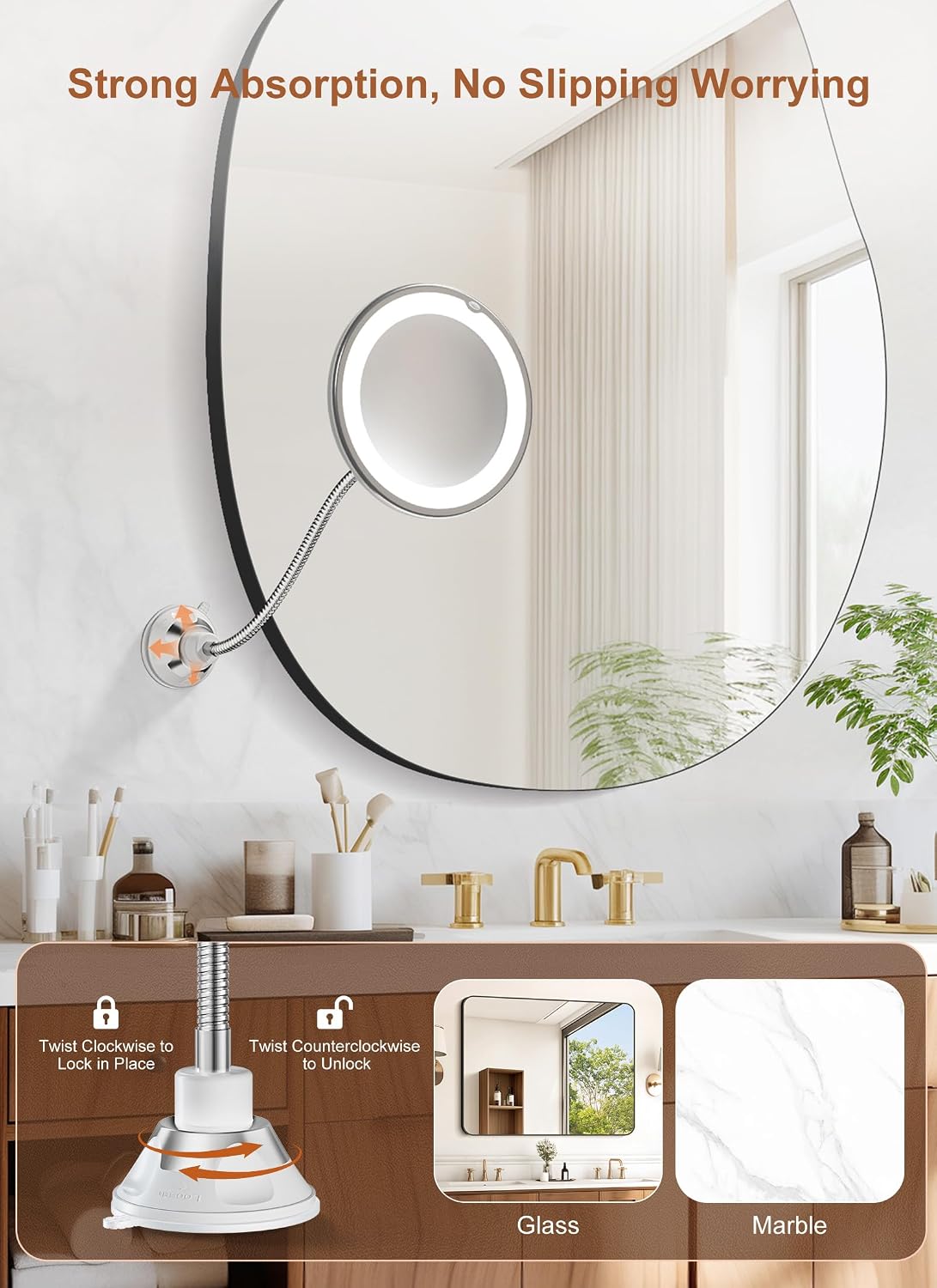 Thumbnail 2 de Brightown 10x Magnifying Mirror