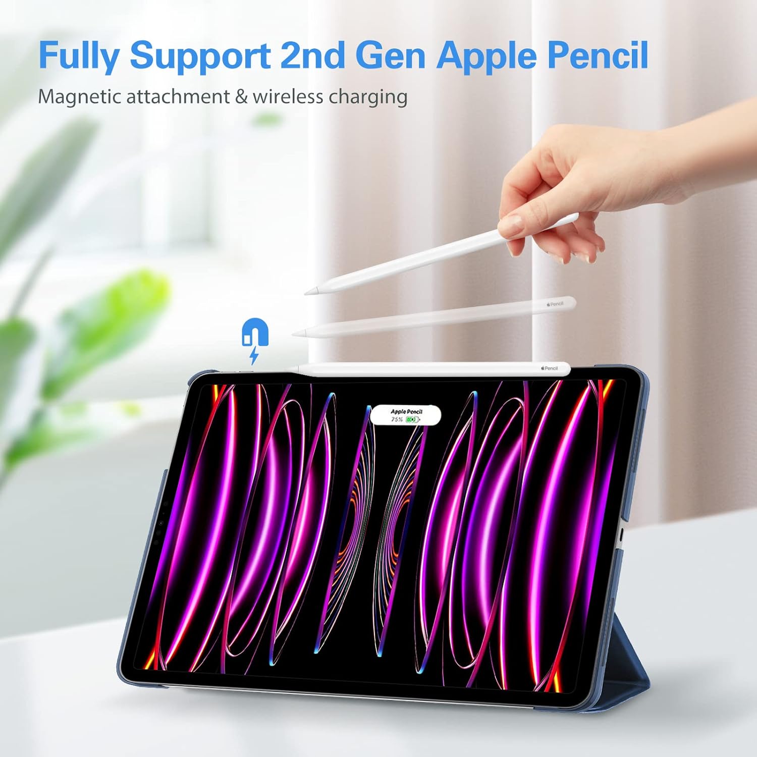 Thumbnail 2 de ProCase Slim Case for iPad Pro 12.9" (6th/5th/4th/3rd Gen) and iPad Air 13" (M3/M2) Dark Blue