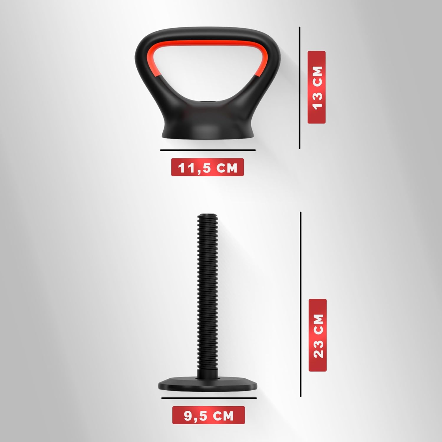 Detalle de JUPPLIES Juego 4 en 1: Mancuernas Ajustables + Kettlebell, 20–40 kg