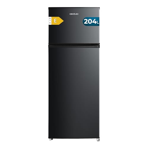 Detalle de Cecotec Bolero CoolMarket 2D 204 Black E: Frigorífico combi de 204 L en negro, 143 cm