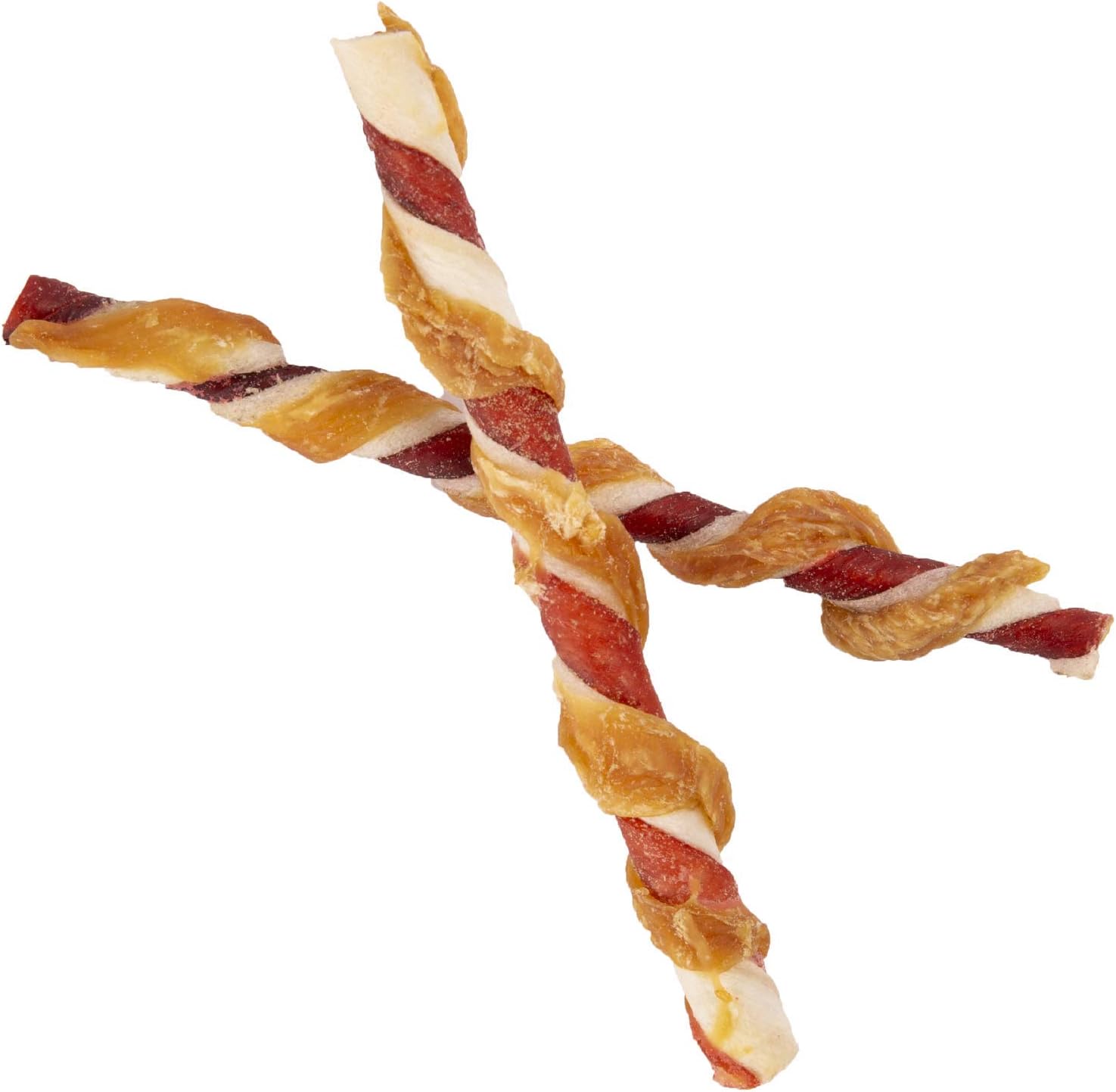 Detalle 1 de Good 'N' Fun Triple Flavor Twist Sticks Dog Chews, 245 g, Chicken-Wrapped Rawhide