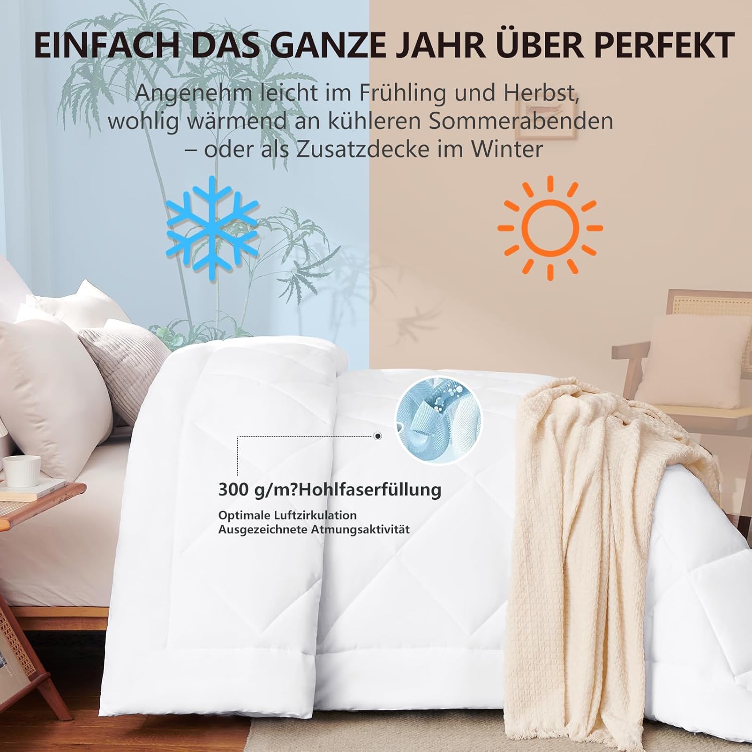 Thumbnail 2 de WAVVE Steppdecke 135x200 Vier Jahreszeiten