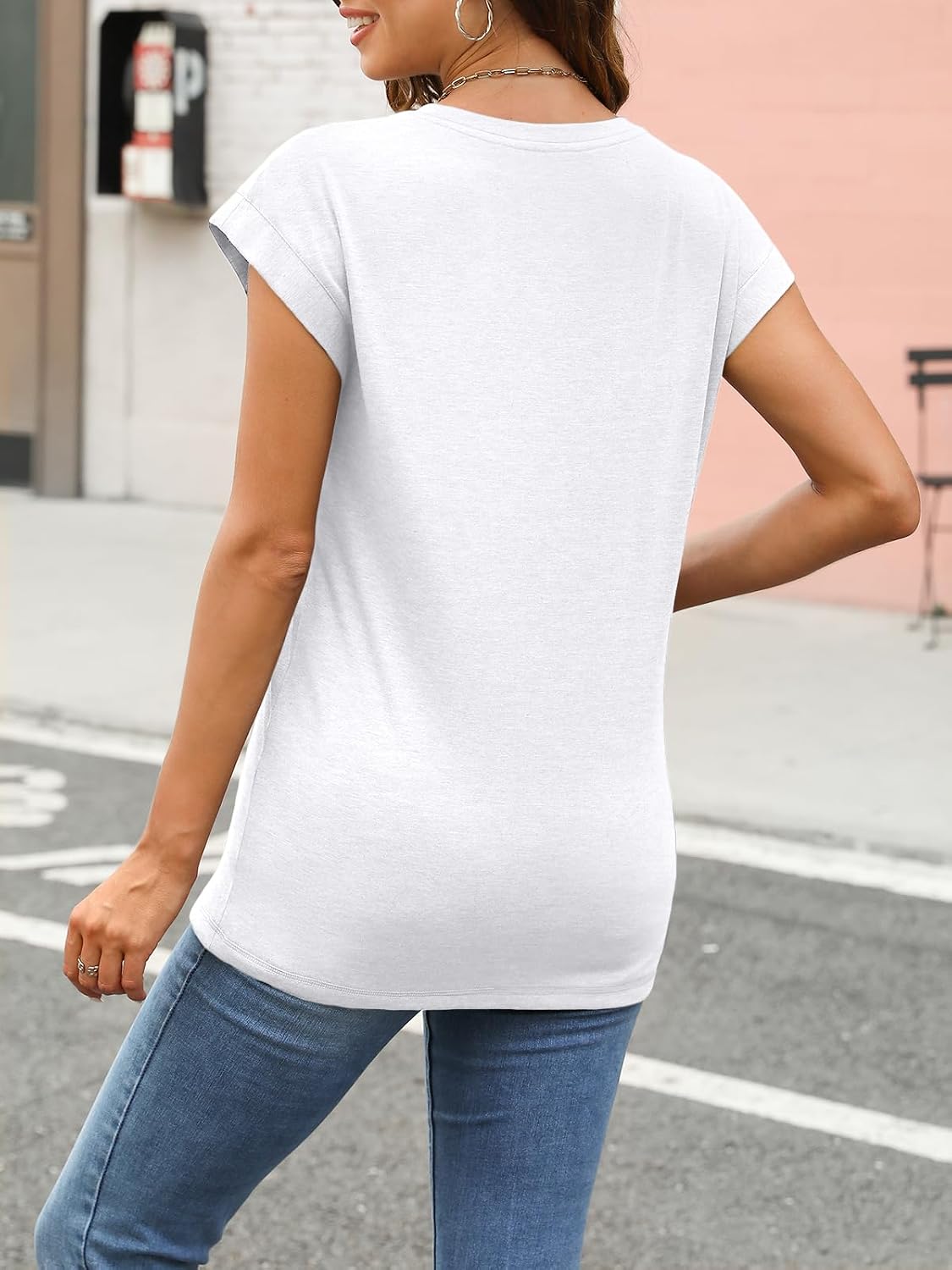 Thumbnail 4 de AUTOMET Women's Loose Fit Cap Sleeve Top
