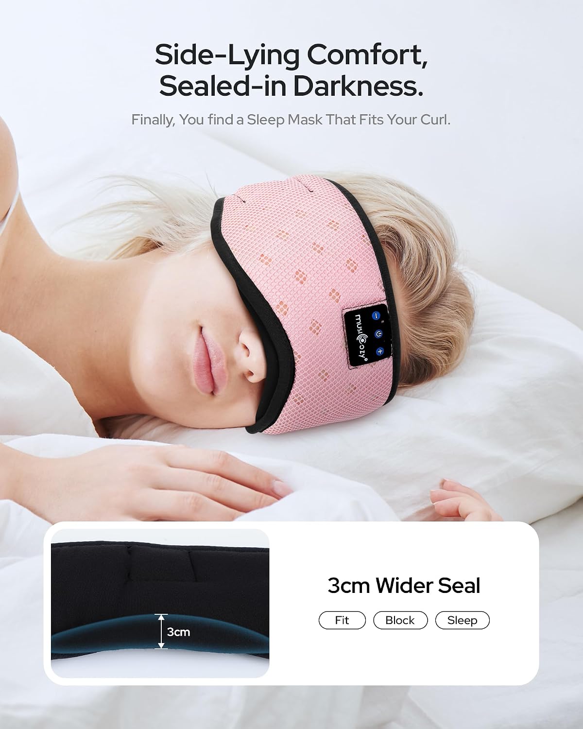 Detalle 2 de MUSICOZY Sleep Mask, Soft Mesh