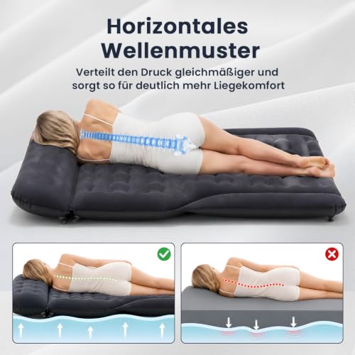 Detalle de Ytaoeo Auto Luftmatratze 188x132x15 cm – Aufblasbar fürs Camping & Reisen