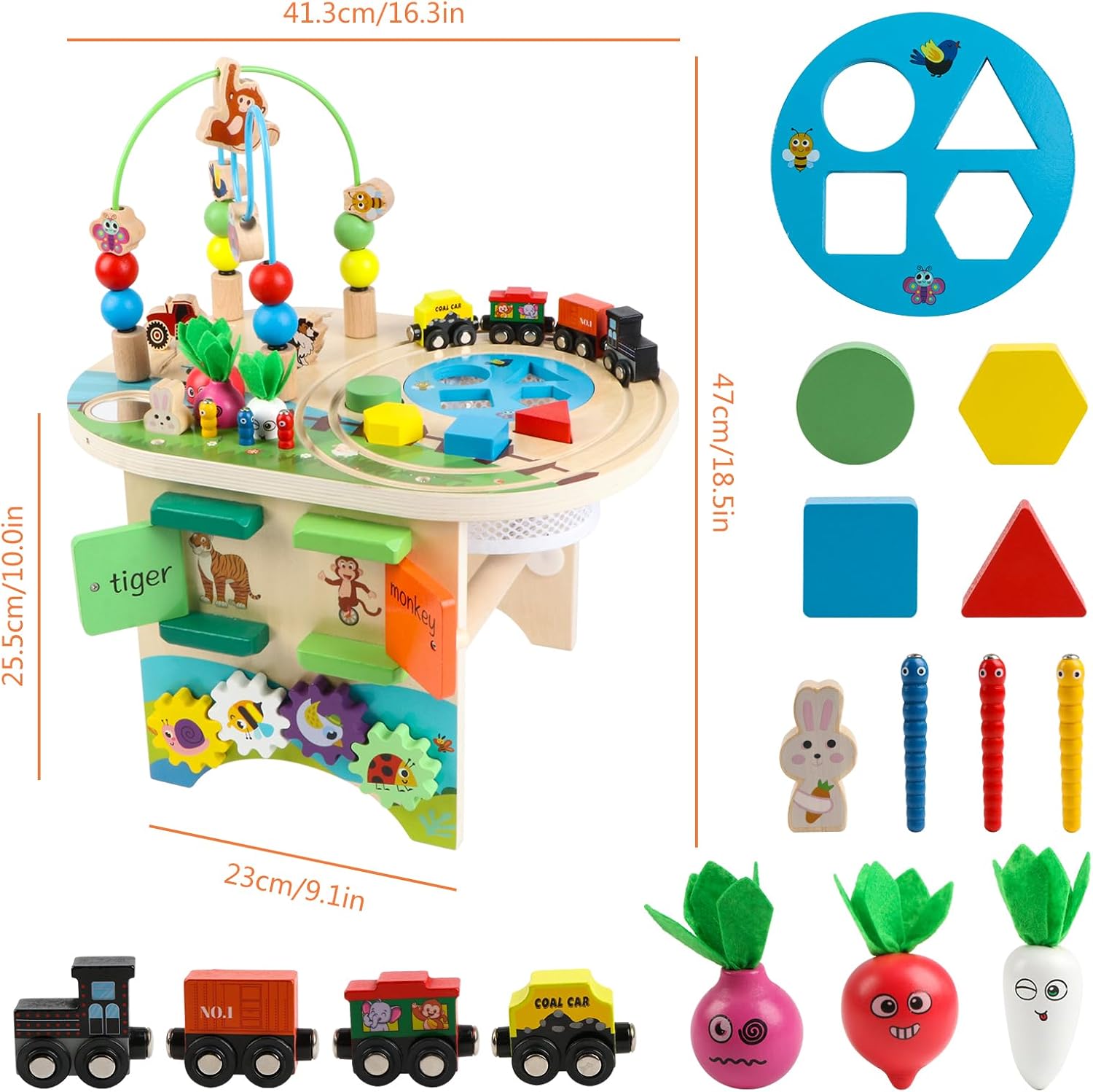 Thumbnail 4 de KABENFIS Wooden Activity Table 12‑in‑1