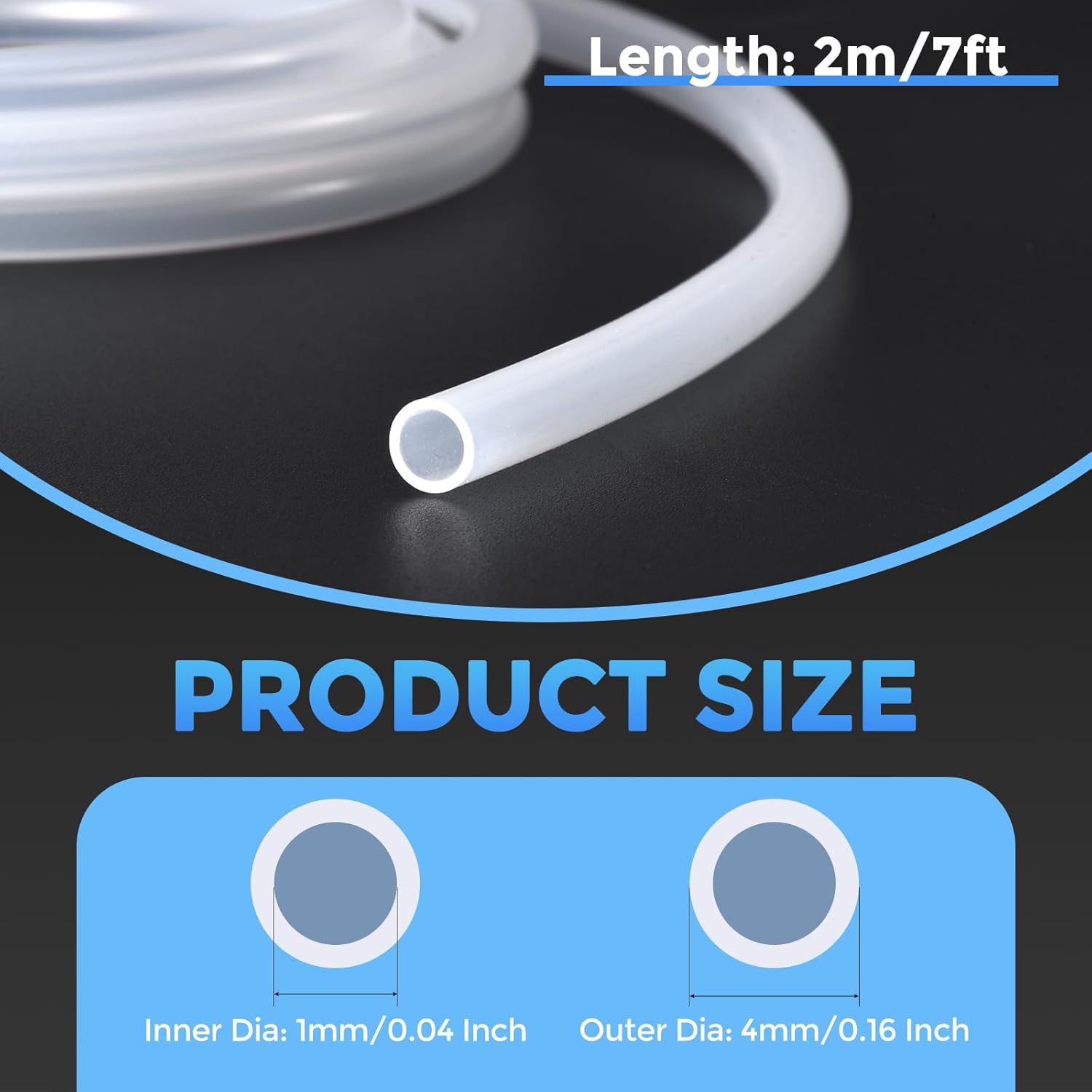 Thumbnail 6 de Rebower Silicone Tubing 3/8" ID x 1/2" OD, 20 ft - Clear High-Temp Silicone Hose for Home Brewing & Aquaponics