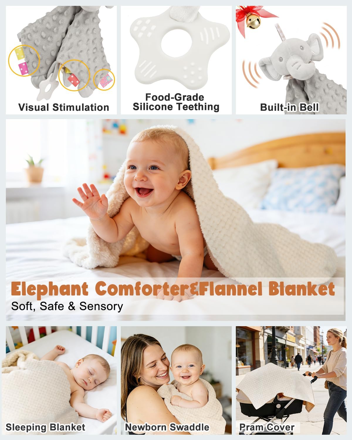 Thumbnail 3 de Palotix Newborn Baby Girl Gift Hamper Set: Essential Newborn Keepsakes in Blue Keepsake Box