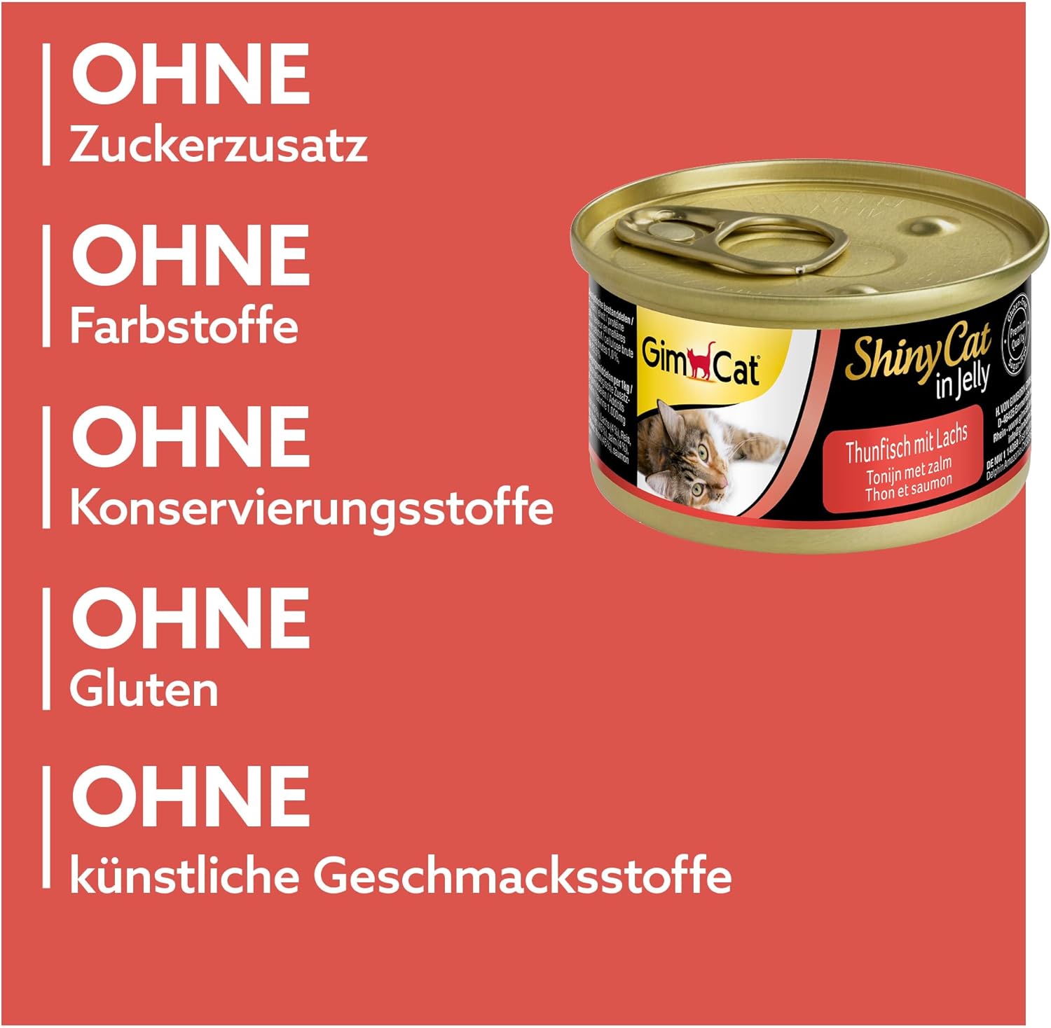 Detalle 2 de GimCat ShinyCat 24 Dosen Katzenfutter đ±