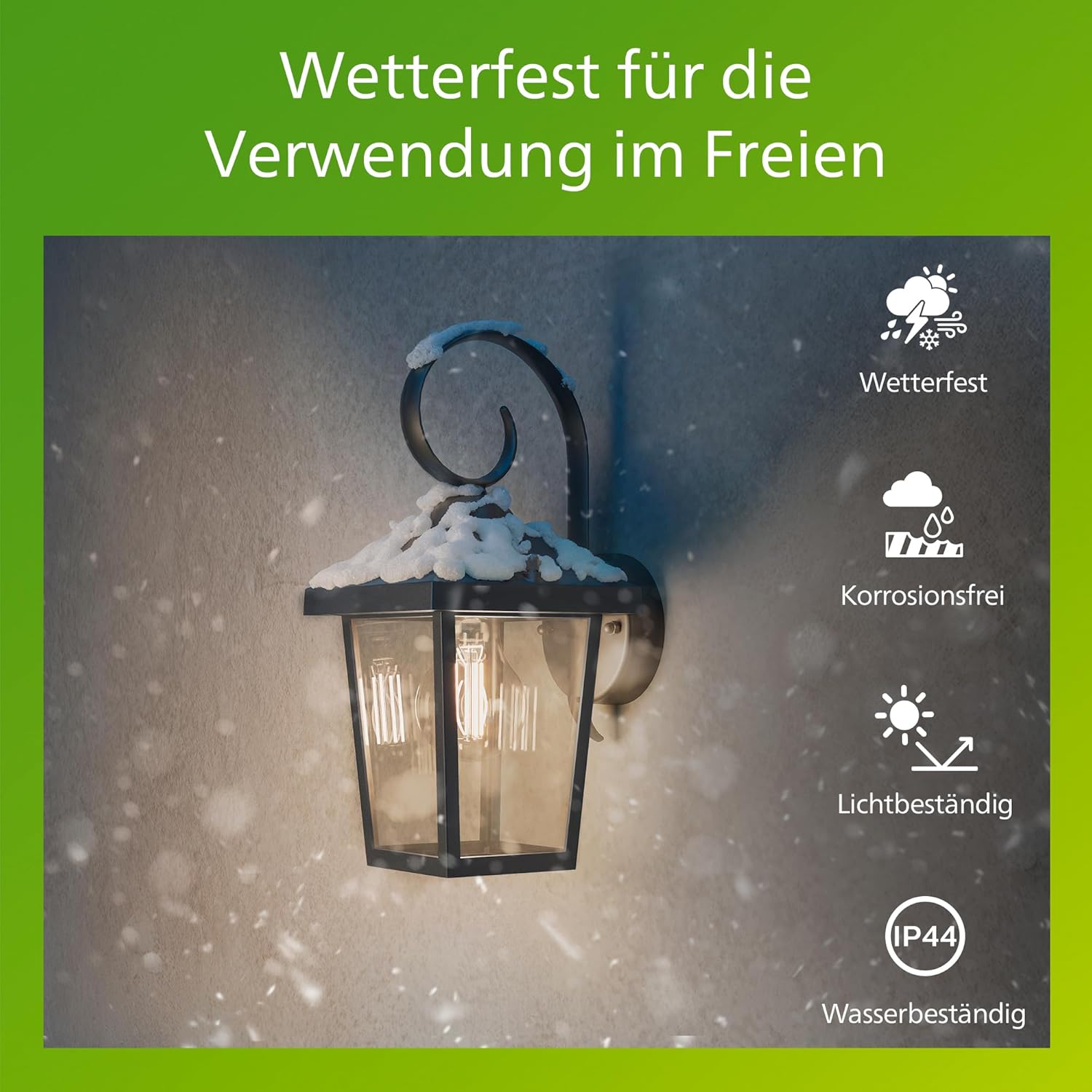 Thumbnail 2 de Philips Buzzard Außenwandleuchte – E27, IP44, schwarz