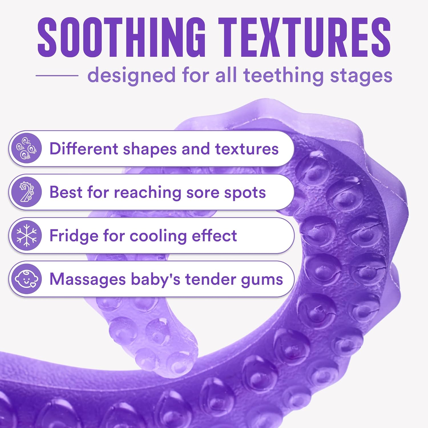 Thumbnail 5 de Teething relief with Tentacle Teether 0-6 Months