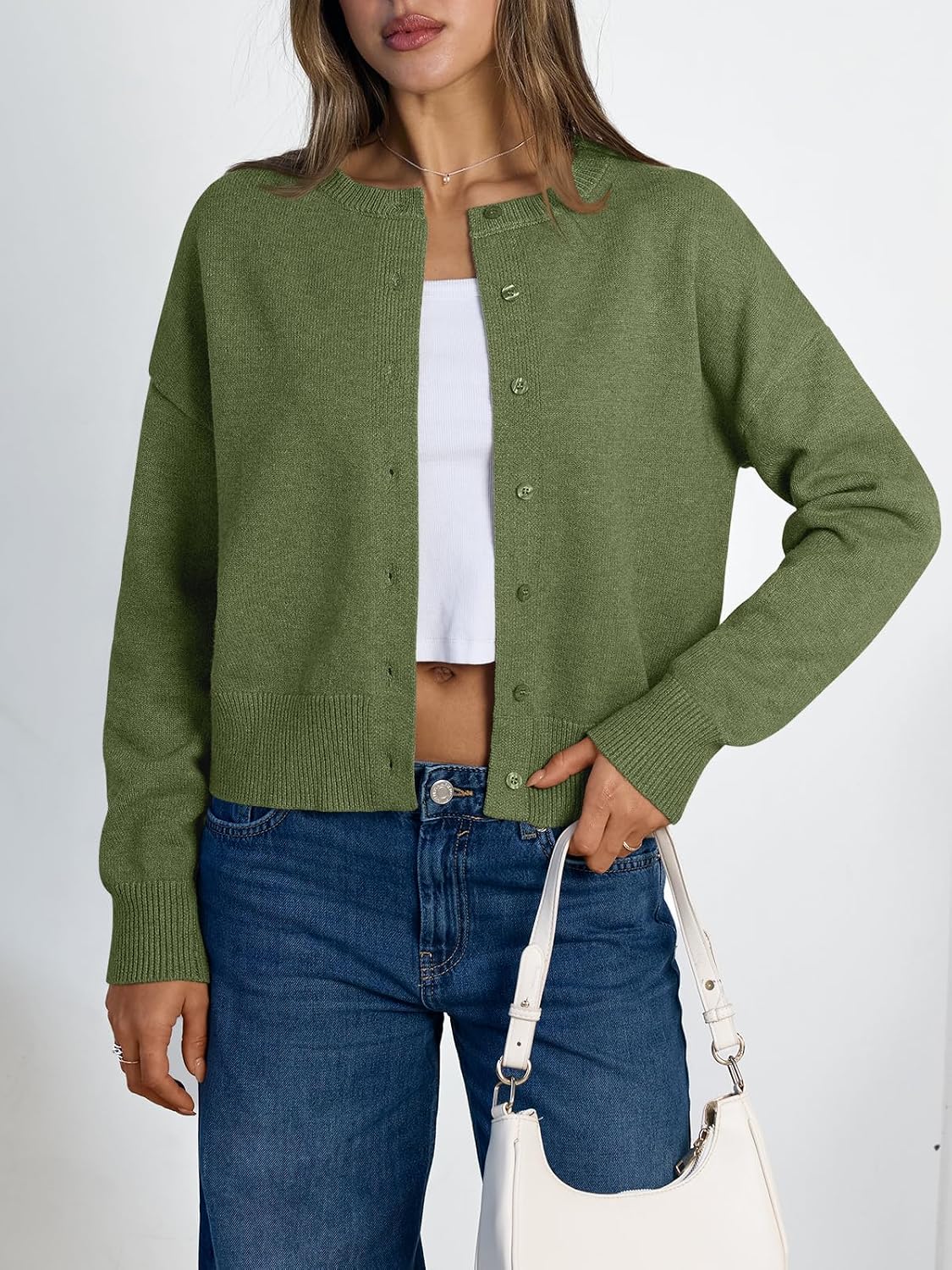 Detalle 2 de LILLUSORY Cropped Knit Cardigan