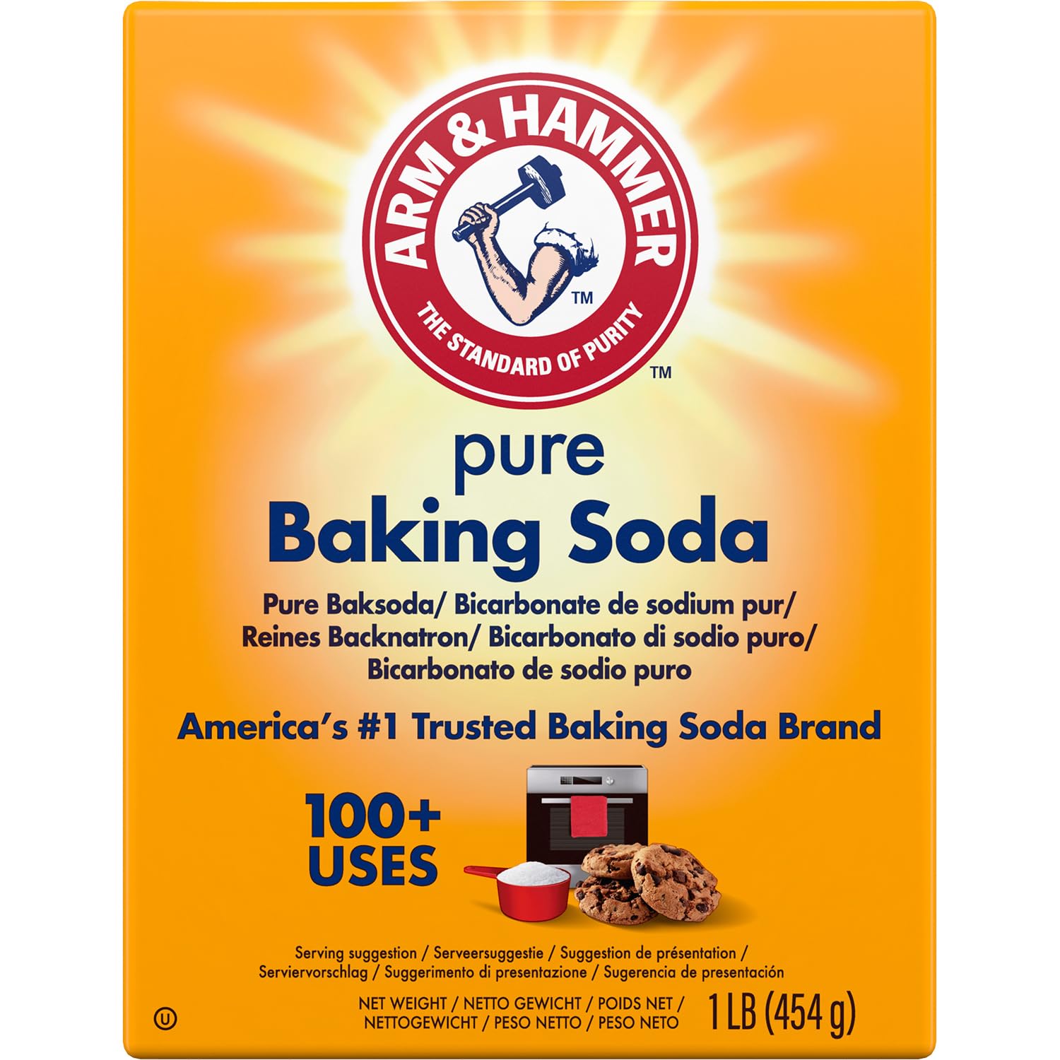 Detalle 2 de ARM & HAMMER Baking Soda – Reines Backnatron, 12 x 454 g