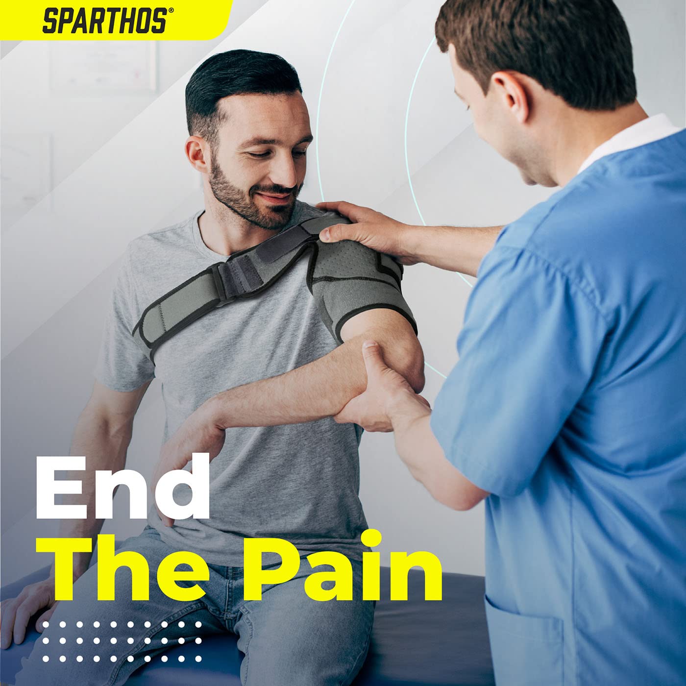 Detalle de Sparthos Shoulder Brace - Adjustable Support Sleeve for Rotator Cuff & Shoulder Stability