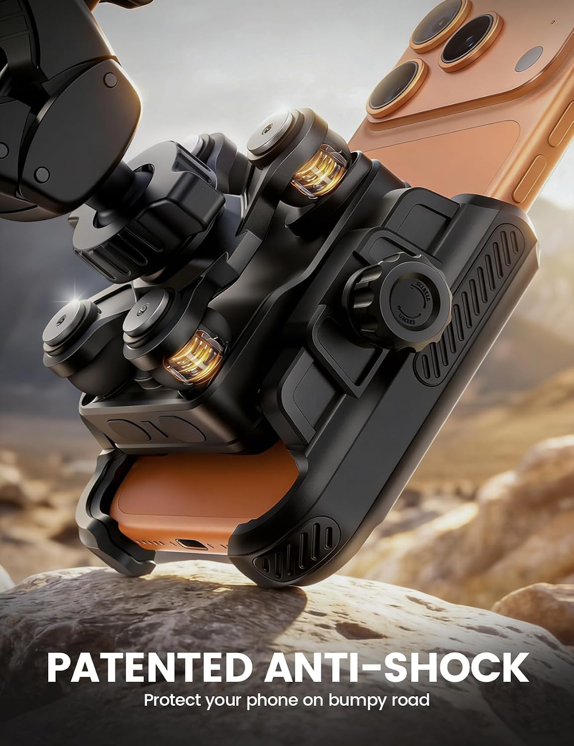 Thumbnail 1 de Lamicall Motorbike Phone Holder Bike – Camera Friendly, Dual Anti-Shock, 360° Rotatable Mount