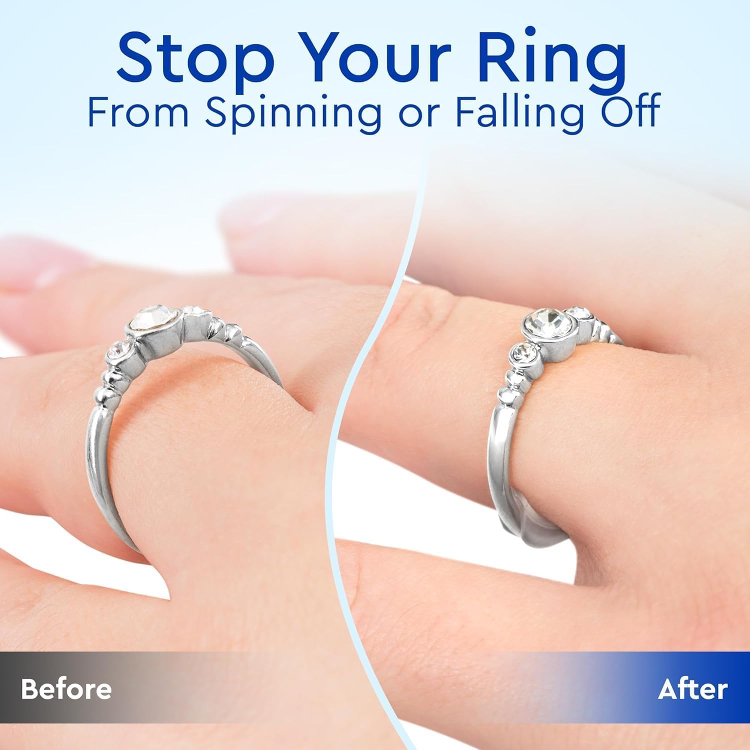 Thumbnail 3 de Ring Adjuster for Loose Rings – 8-Size Spiral Silicone Tightener Set