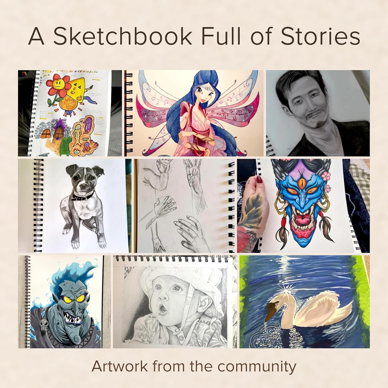 Thumbnail 5 de A4 Hardcover Sketch Book (200GSM) – Spiral Bound 40 Sheets / 80 Pages