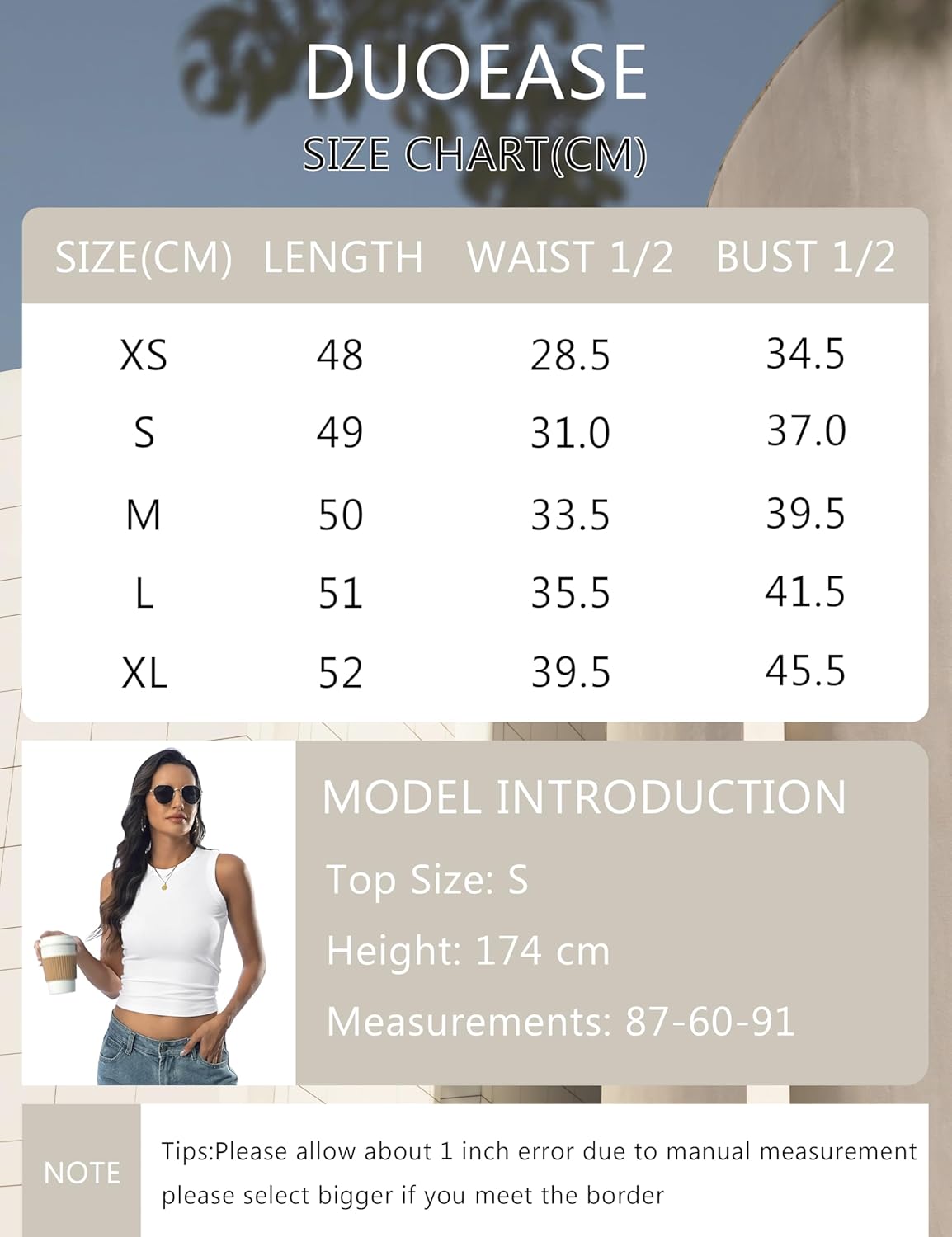 Thumbnail 5 de DUOEASE Canotta Donna Estiva Girocollo – Canottiera Senza Maniche Slim Fit, Crop Top Elegante