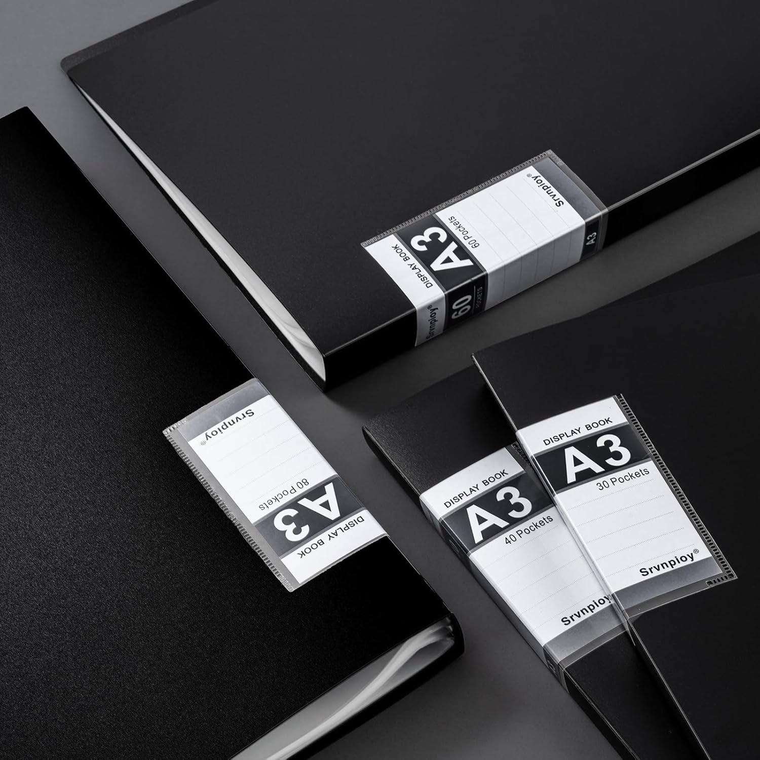 Thumbnail 6 de Srvnpioy Lot de 2 classeurs de présentation A3 📁