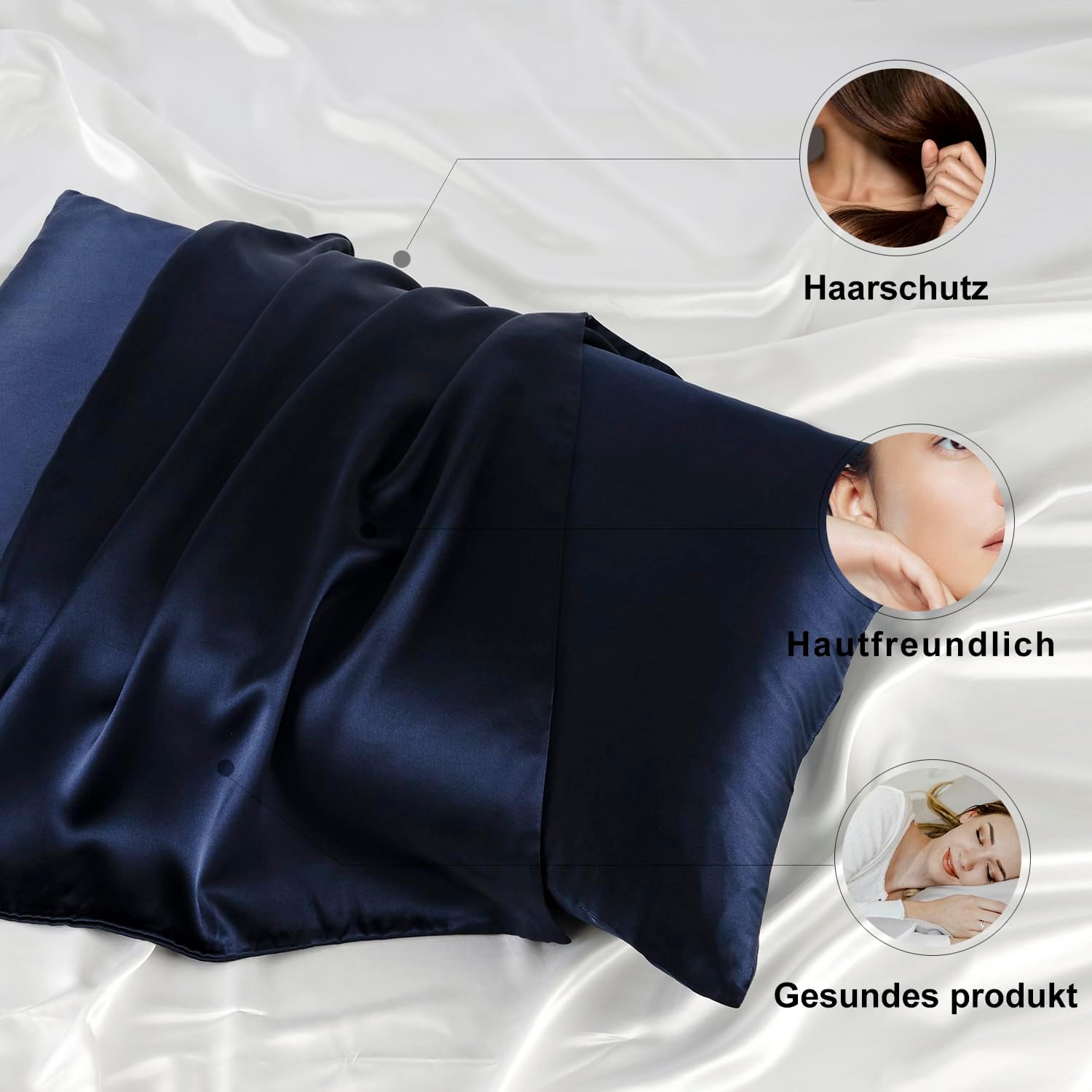Detalle 2 de ZIMASILK Funda de Almohada Seda 19 mommes 40 x 60 cm