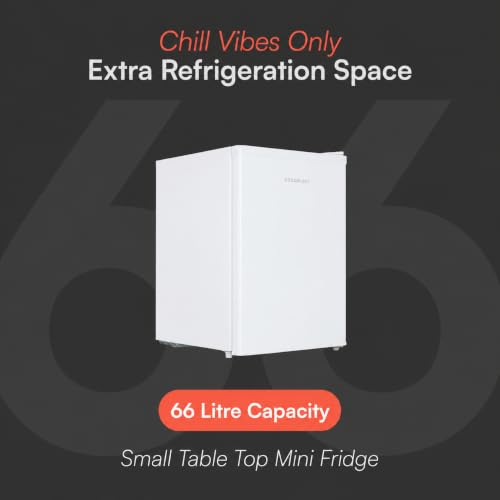 Detalle 2 de Cookology 67L Tabletop Mini Fridge - Adjustable Legs - White