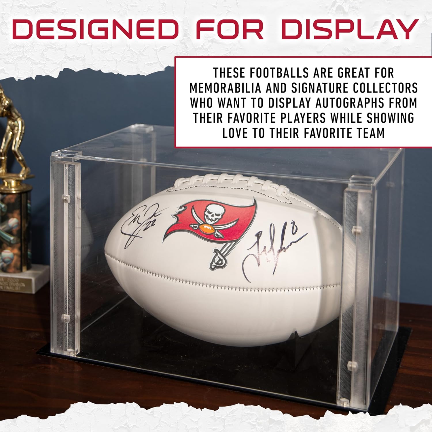 Thumbnail 4 de Franklin Sports NFL Autograph Football (Official Size) - Tampa Bay Buccaneers Souvenir for Signatures