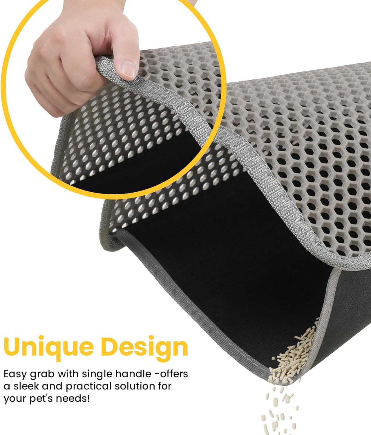 Thumbnail 5 de Conlun Cat Litter Mat (Honeycomb Double Layer) 60x46cm – Grey