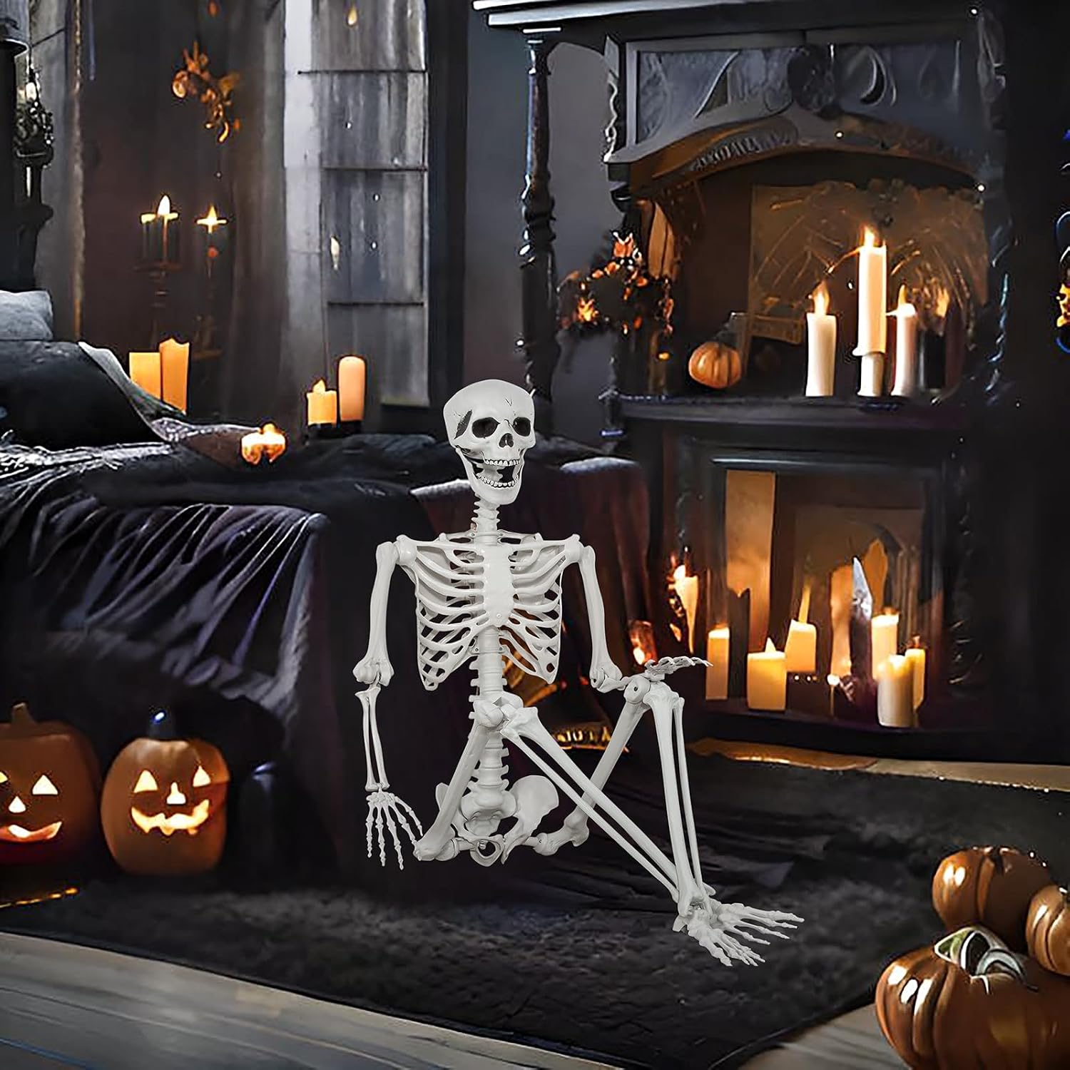 Detalle 2 de XONOR 180cm-GJZ Life-Size Plastic Skeleton with Movable Joints