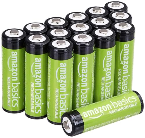 Detalle de Amazon Basics 16er-Pack wiederaufladbare AA-NiMH-Akkus, 2000 mAh