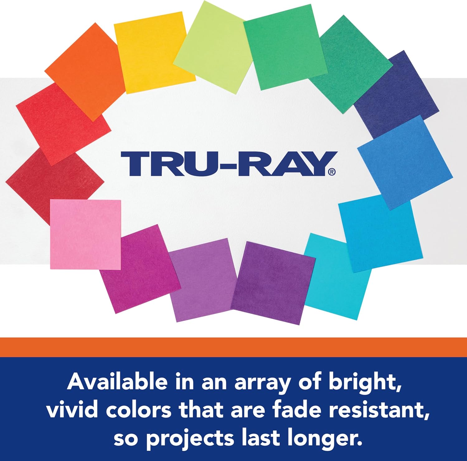 Detalle de Tru-Ray Construction Paper, 10 Vibrant Colors, 9" x 12", 50 Sheets