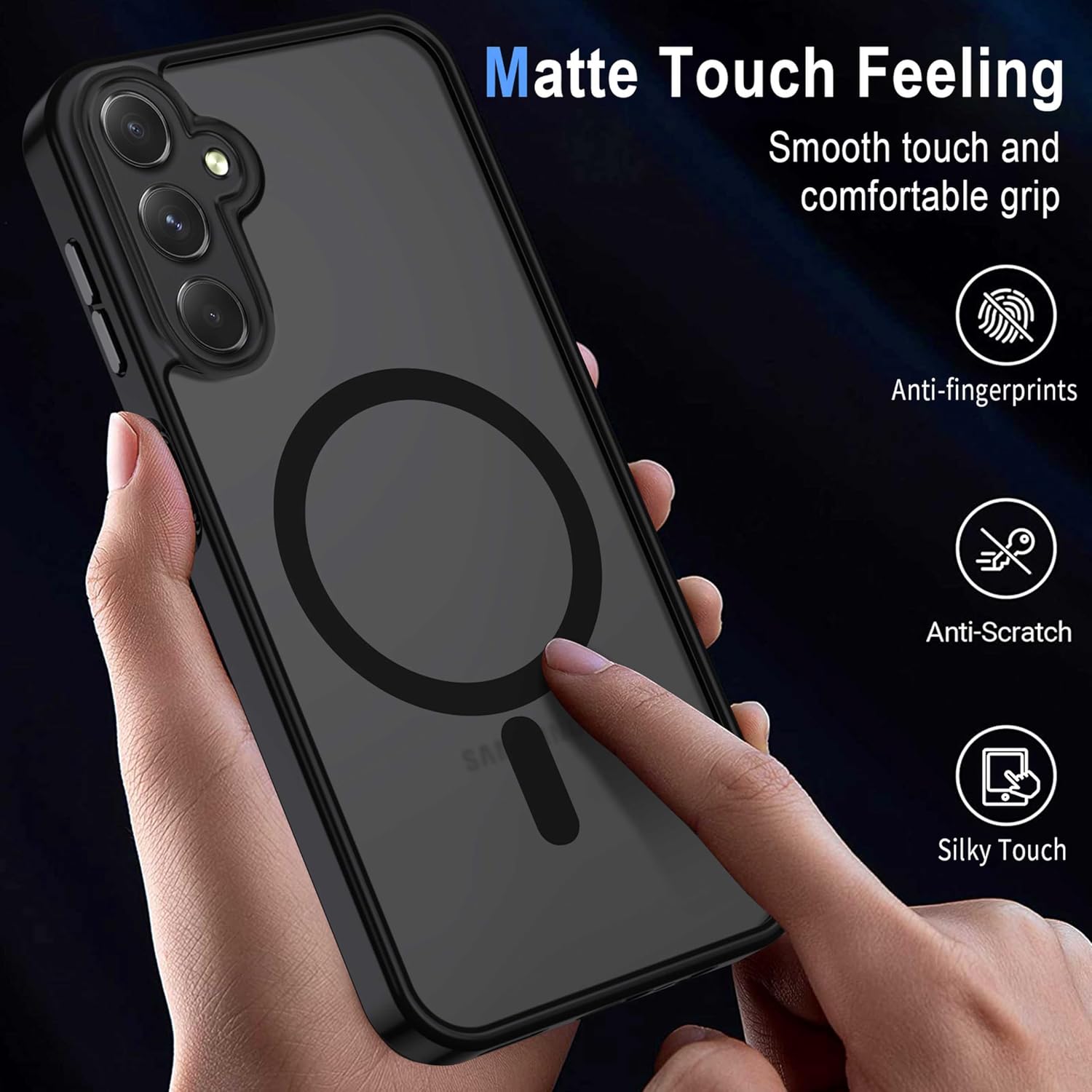 Thumbnail 6 de XTCASE Coque magnétique pour Samsung Galaxy S23 FE 5G – Dos translucide mat TPU/PC, anti-rayures et bumper antichoc