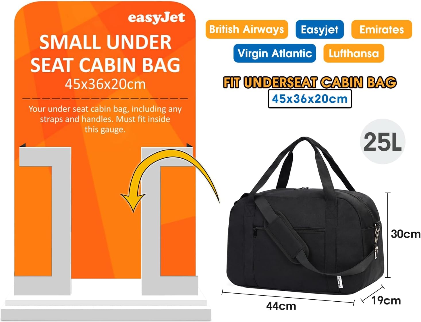 Thumbnail 1 de Easyjet Cabin Bag 25L underseat duffel