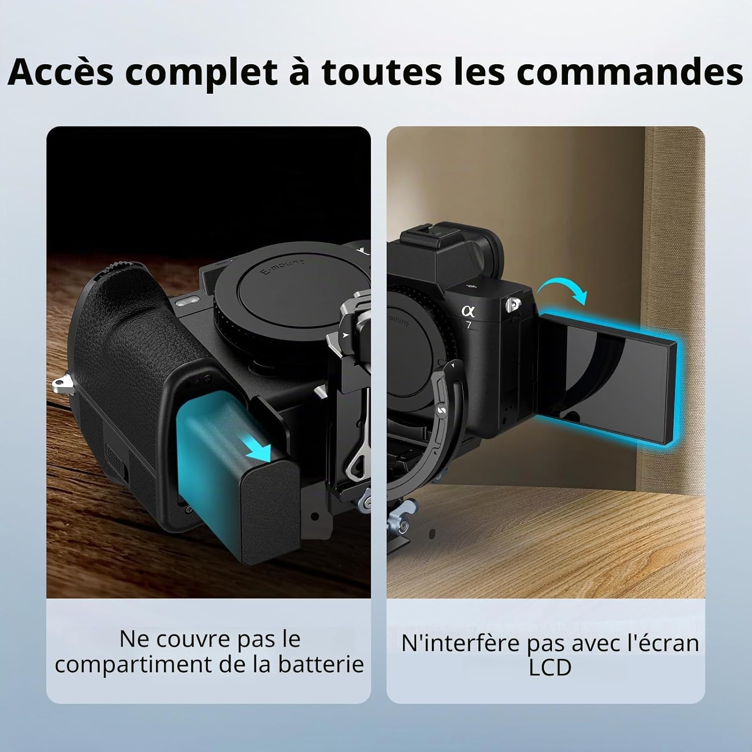 Thumbnail 6 de SMALLRIG Kit de Plaque de Montage Horizontal vers Vertical pour Caméra sans Miroir – Compatible Sony, Fujifilm, Nikon, Canon