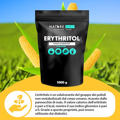 Detalle 2 de Nature Diet Eritritolo 1000 g – Dolcificante Naturale a 0 Calorie