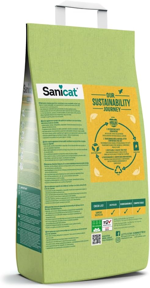 Detalle de Sanicat Recycled Corn Cob Clumping Cat Litter